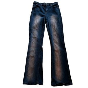 I AM GIA High Rise Two Toned Flared Jeans